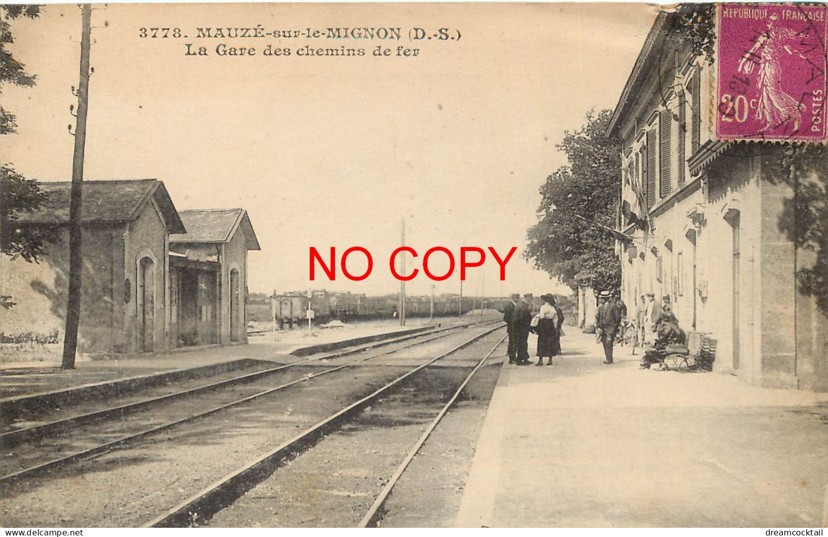 (20e)  79 MAUZE-SUR-LE-MIGNON. La Gare Des Chemins De Fer Animée 1933 - Mauze Sur Le Mignon