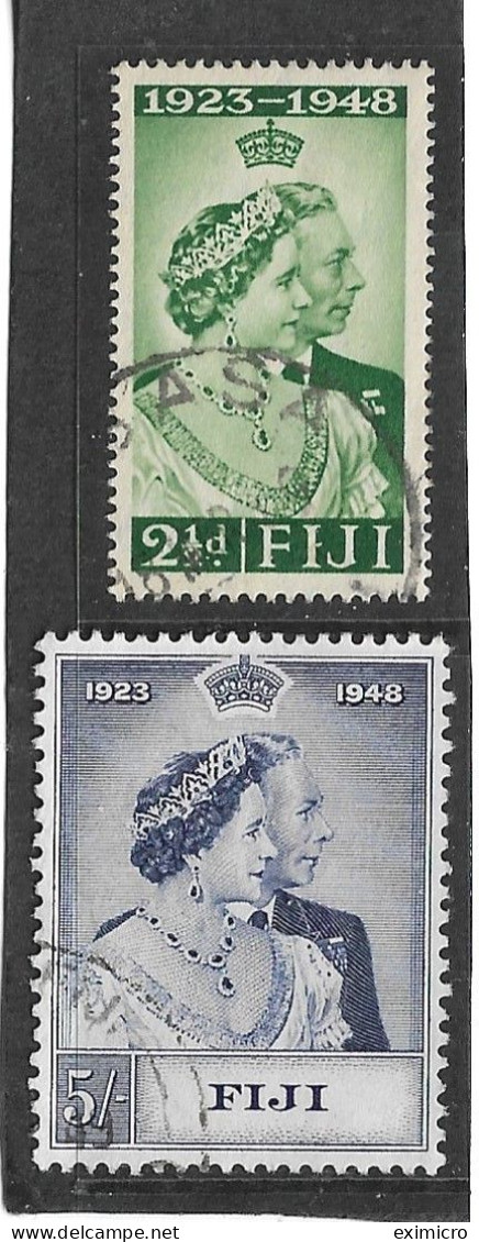 FIJI 1948 SILVER WEDDING SET FINE USED Cat £14 - Fidschi-Inseln (...-1970)