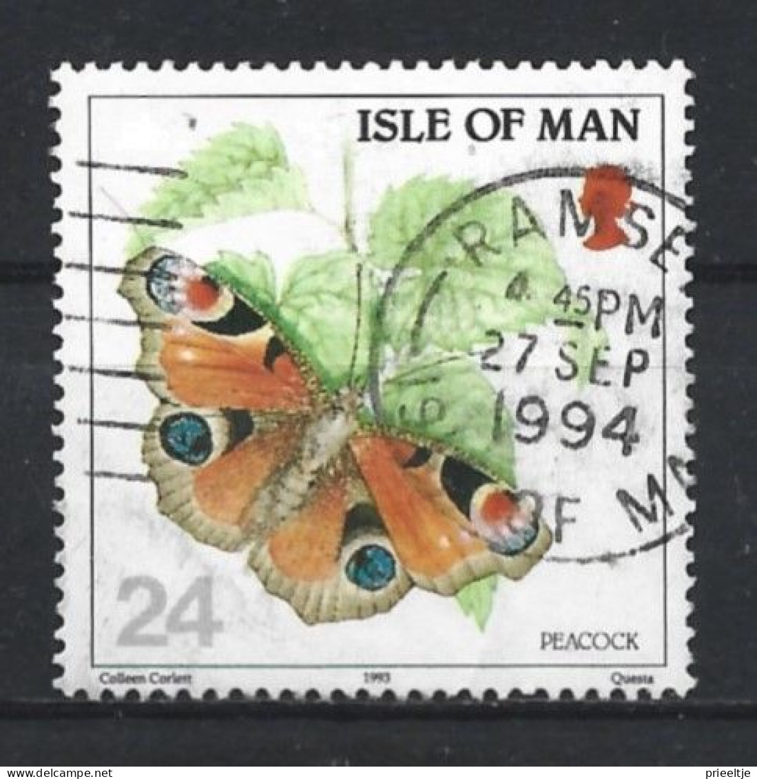 Isle Of Man 1993 Butterfly Y.T. 595 (0) - Man (Ile De)