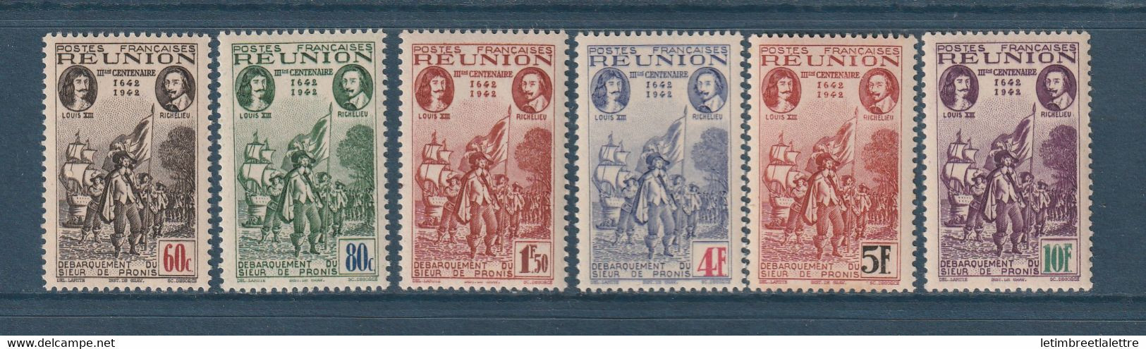 Réunion - YT N° 180 à 185 ** - Neuf Sans Charnière - 1943 - Nuovi