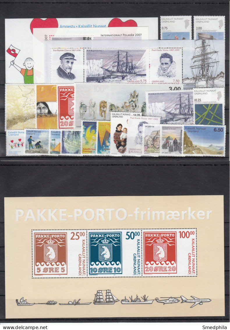 Greenland 2007 - Full Year MNH ** Excluding Self-Adhesive Stamps + Expensive Sheetlet! - Annate Complete