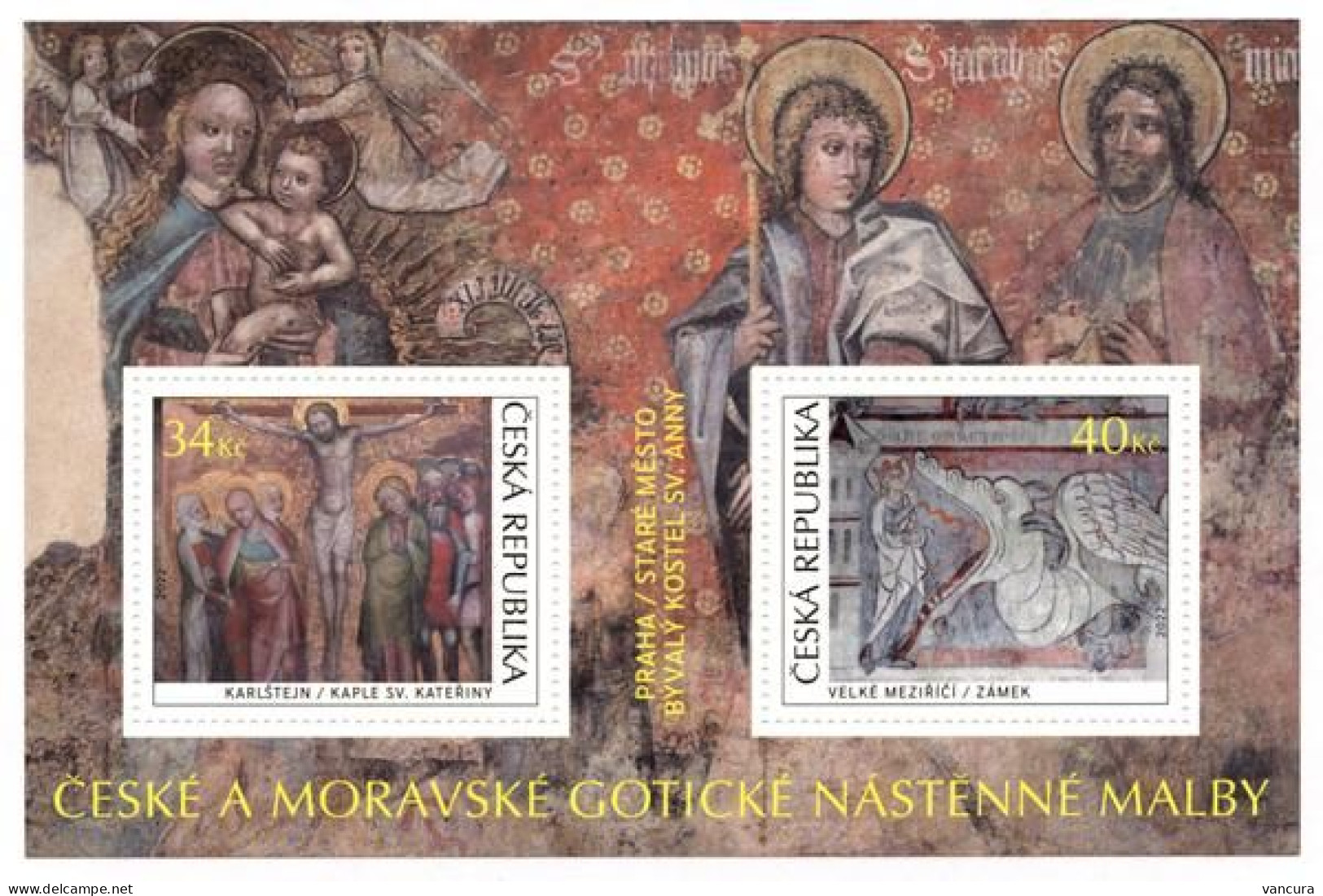 A 1151 - 2 Czech Republic Czech Gothic  Murals 2022 - Religión