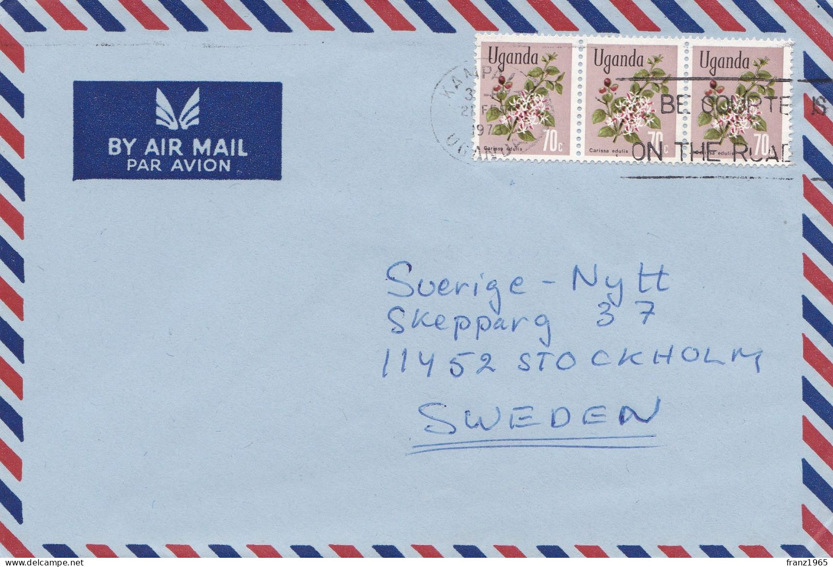 From Uganda To Sweden - 1973 - Ouganda (1962-...)