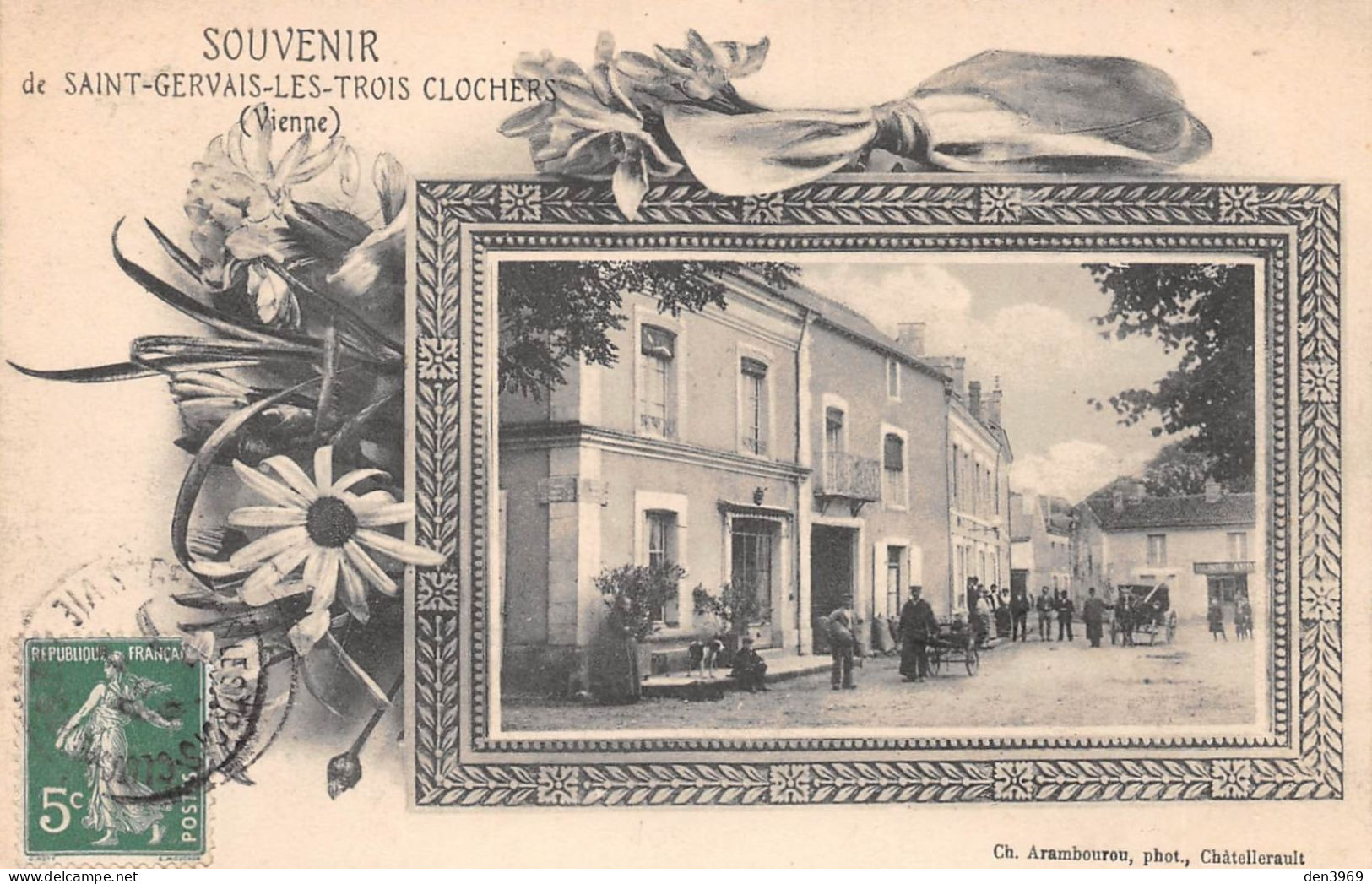 Souvenir De SAINT-GERVAIS-les-TROIS-CLOCHERS (Vienne) - Voyagé (2 Scans) - Saint Gervais Les Trois Clochers