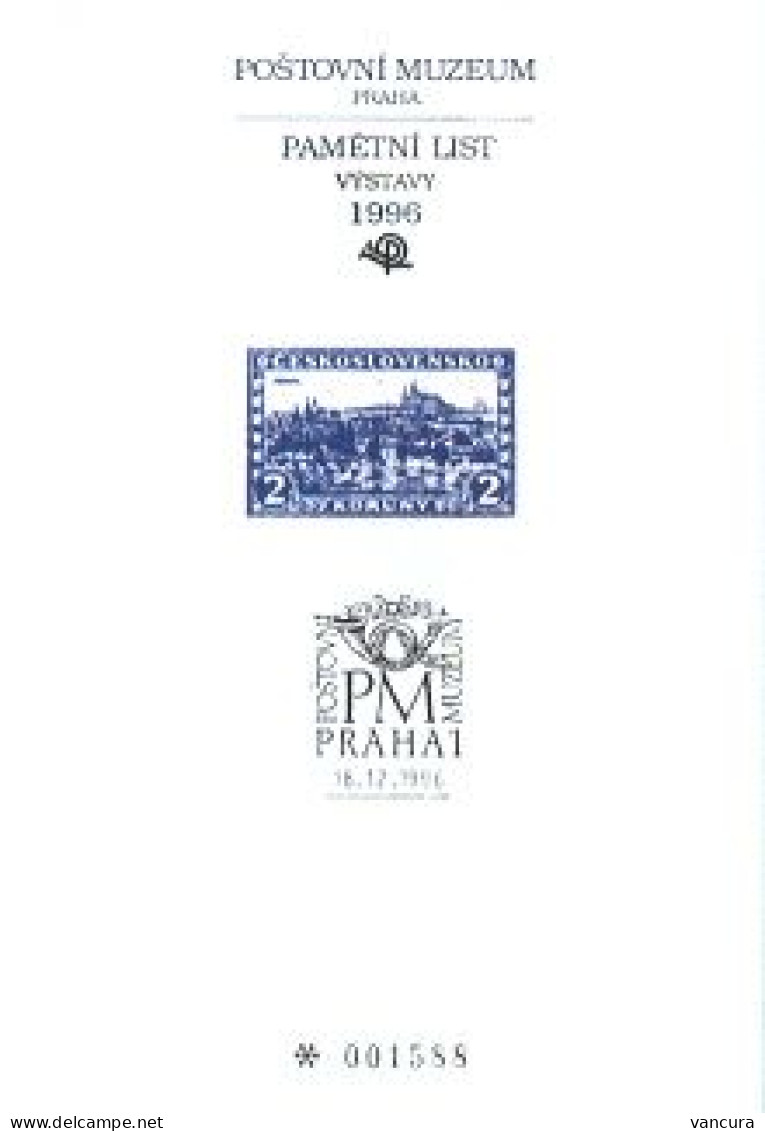 Blackprint PTM 7 Czech Republic Post Museum Anniversary 1996 - Gravuren