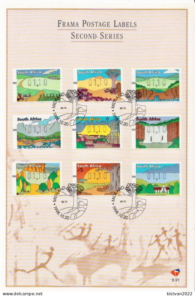 South Africa Card With Machine Stamps - Briefe U. Dokumente