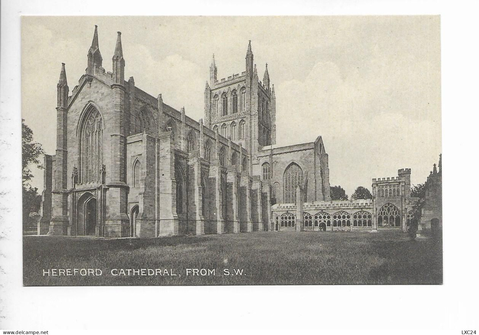 HEREFORD CATHEDRAL FROM S.W. - Herefordshire