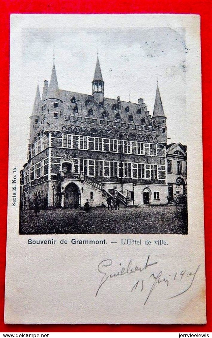 GERAARDSBERGEN -  GRAMMONT -  STADHUIS  - Hôtel De Ville  - Souvenir De Grammont   -  1905 - Geraardsbergen