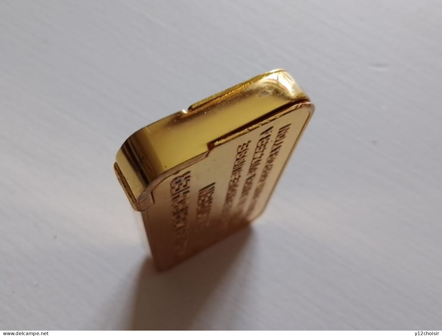 Briquet Société de Banque Suisse . Fein gold 999.9  repro lingot d'or 50 Grammes . SBS SCHWEIZERISCHER BANKVREIN