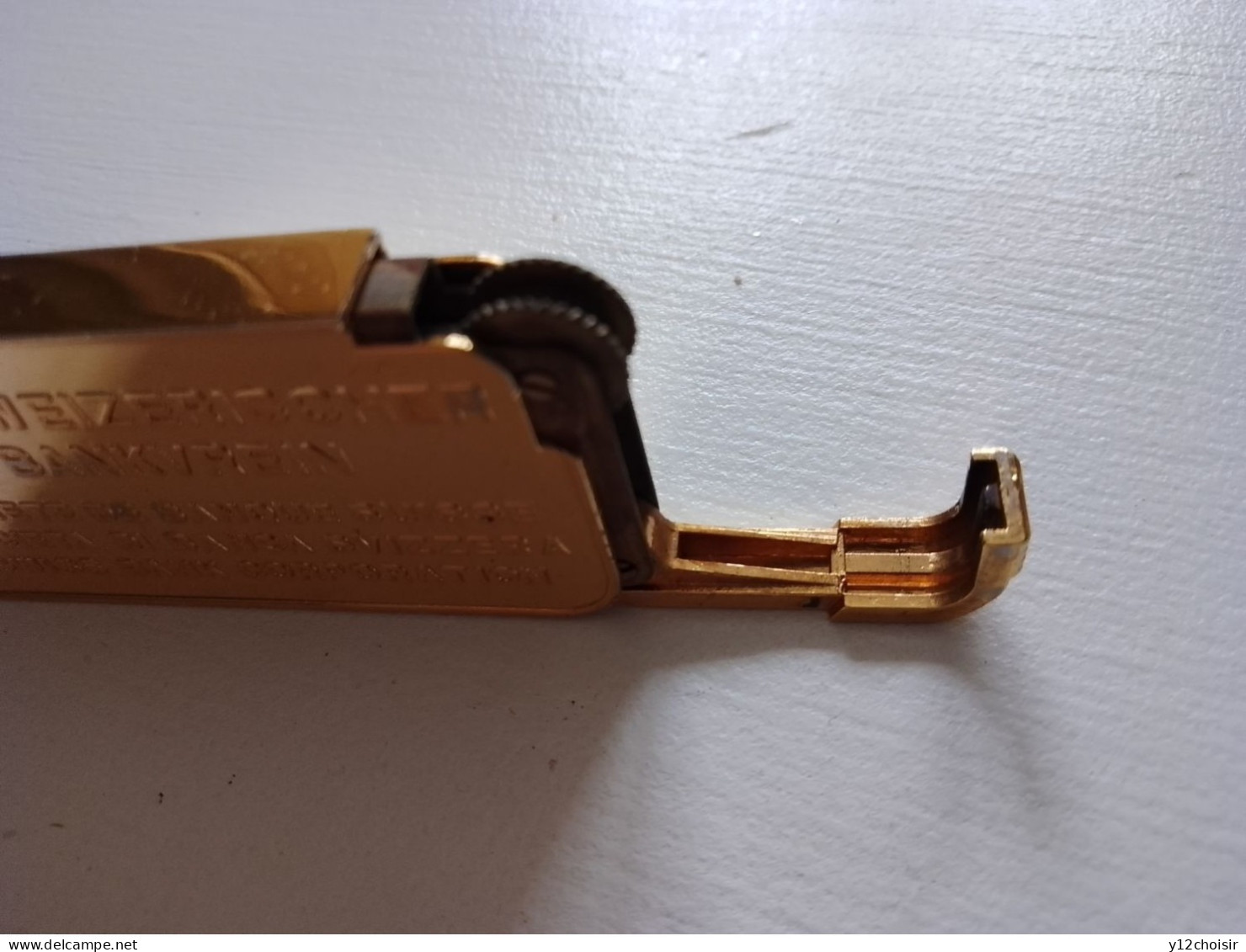 Briquet Société de Banque Suisse . Fein gold 999.9  repro lingot d'or 50 Grammes . SBS SCHWEIZERISCHER BANKVREIN