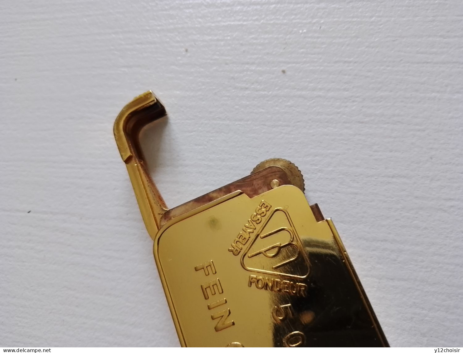 Briquet Société de Banque Suisse . Fein gold 999.9  repro lingot d'or 50 Grammes . SBS SCHWEIZERISCHER BANKVREIN