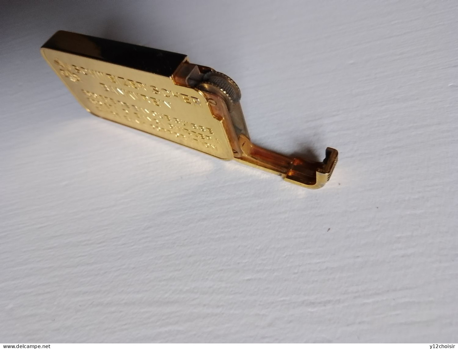 Briquet Société de Banque Suisse . Fein gold 999.9  repro lingot d'or 50 Grammes . SBS SCHWEIZERISCHER BANKVREIN