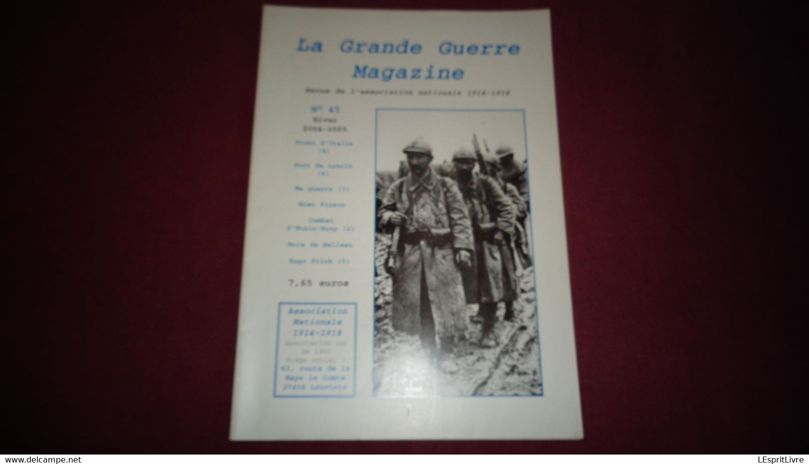 LA GRANDE GUERRE N° 45 Magazine 14 18 Fort De Loncin Liège Combat Etain Buzy Bois Belleau Mimi Pinson Front Italie Isère - Oorlog 1914-18