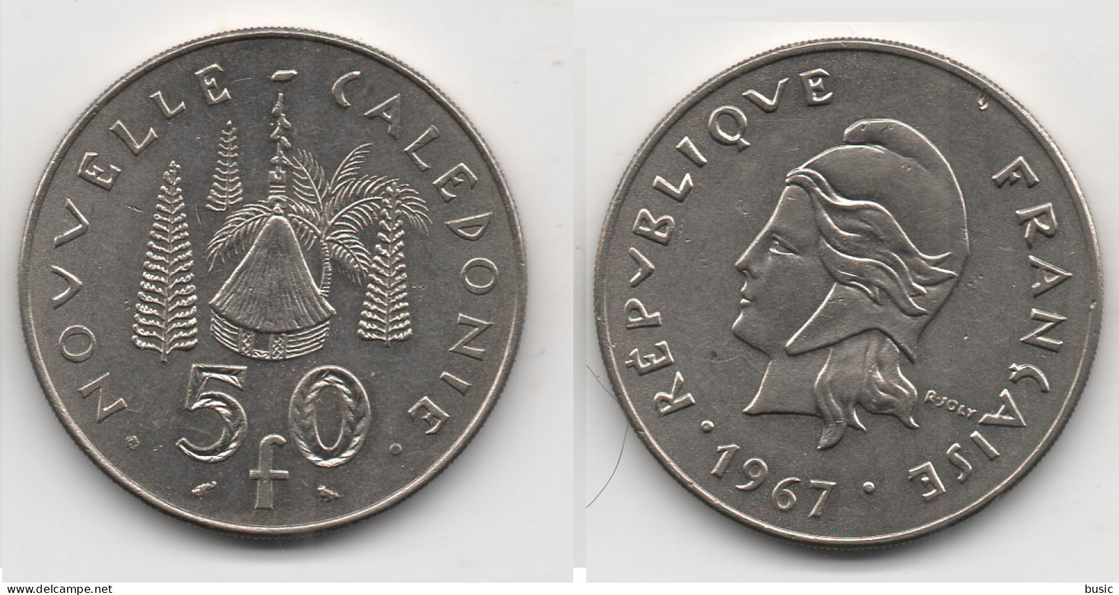 + NOUVELLE -  CALEDONIE  + 50  FRANCS 1967 + - New Caledonia