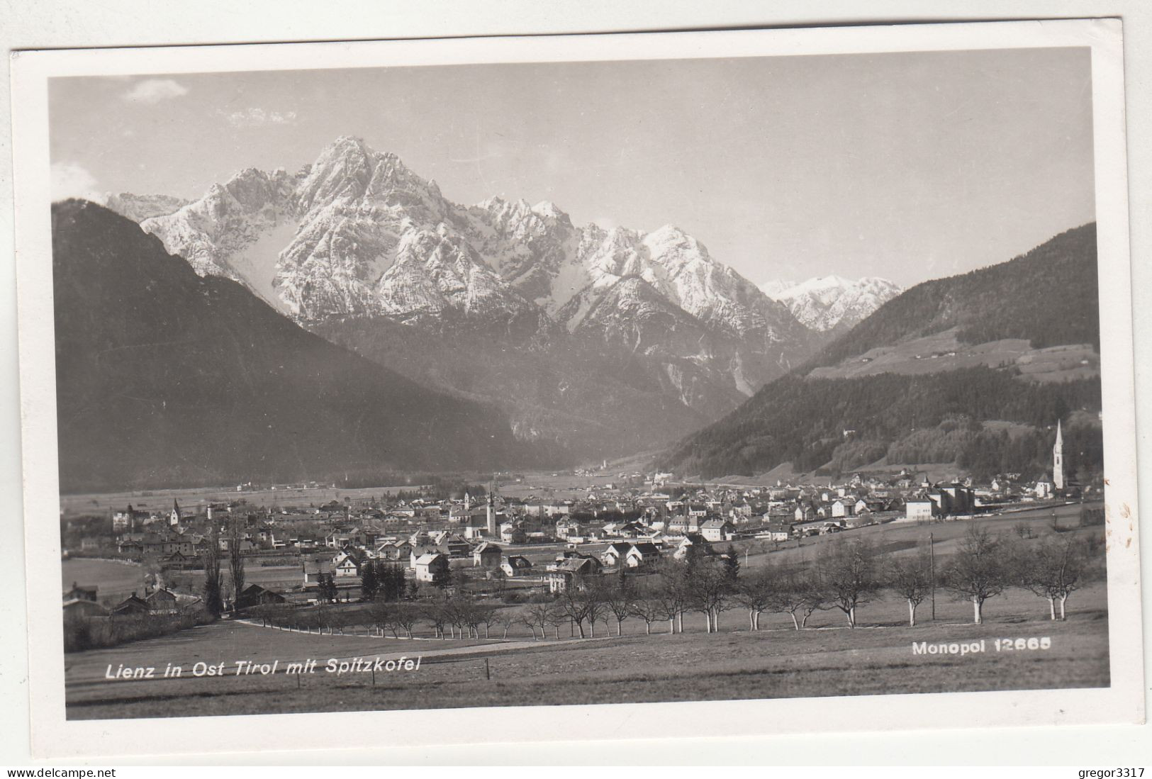 E4937) LIENZ In Ost Tirol - Mit Spitzkofel - S/W FOTO AK - Lienz