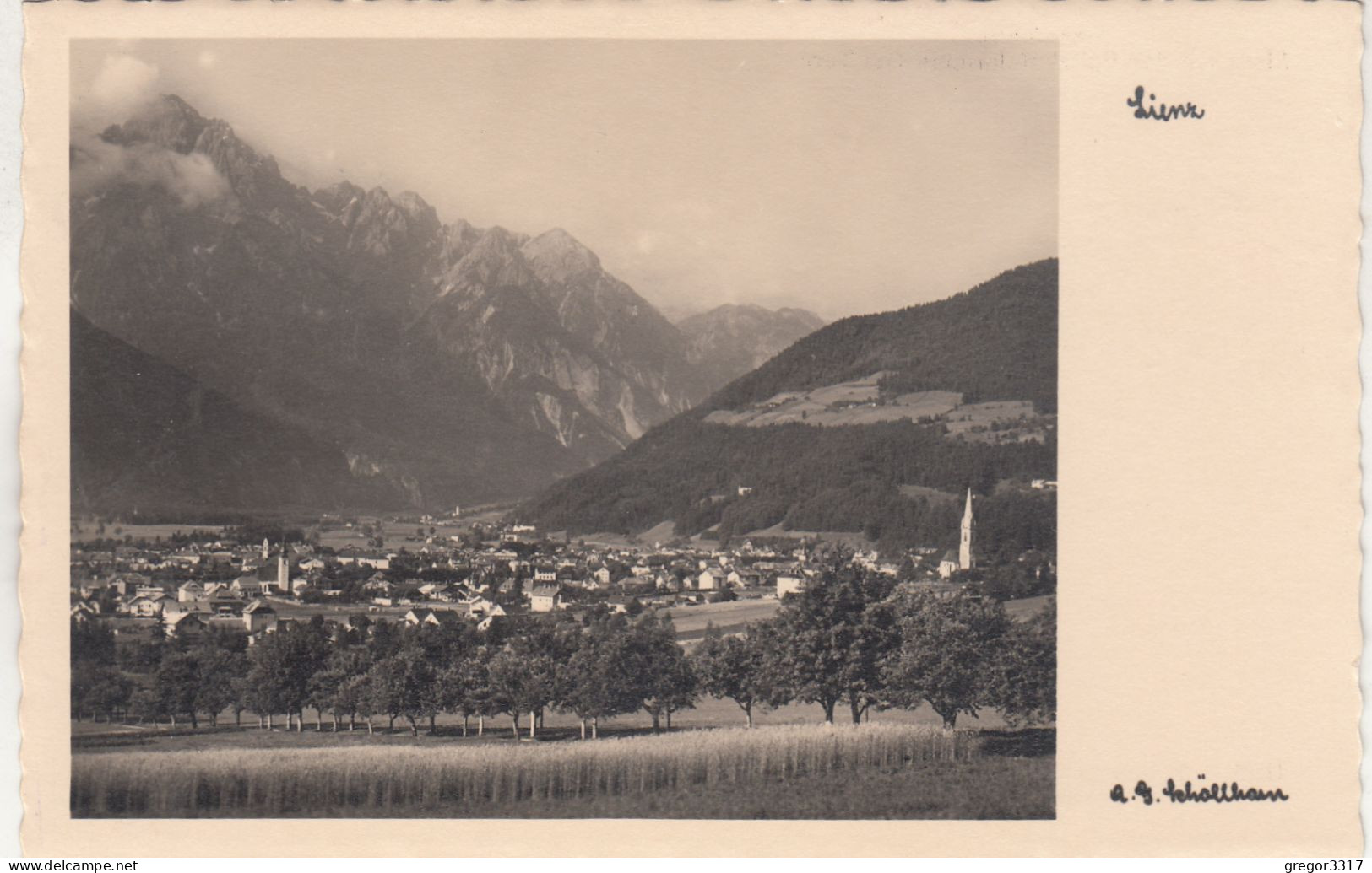 E4940) LIENZ - Schöllhorn FOTO AK - 1933 Mit Spitzkofelgruppe ALT! - Lienz