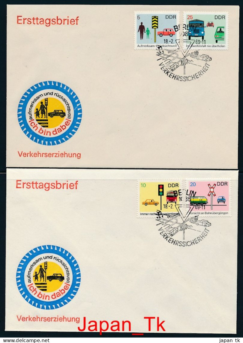 DDR Mi. Nr. 1444-1447 Sicherheit Im Straßenverkehr - FDC - Siehe Scan - 1950-1970