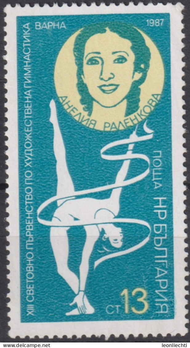 1987 Bulgarien ** Mi:BG 3590,Yt:BG 3111,Anelia Ralenkova, 13th World Rhythmic Gymnastics Championships, Varana - Ungebraucht