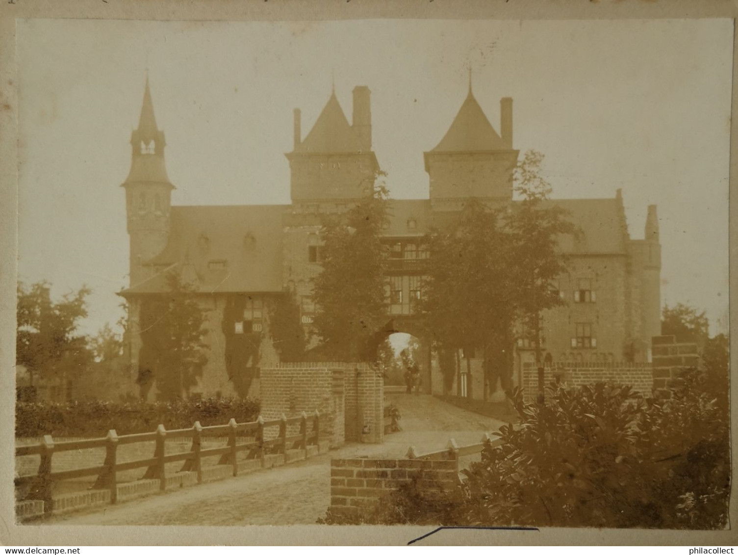 Oude Foto Op Karton // Haarzuilen // Chatelet Kasteel De Haar 19?? Ca 15 X 11 Cm - Other & Unclassified