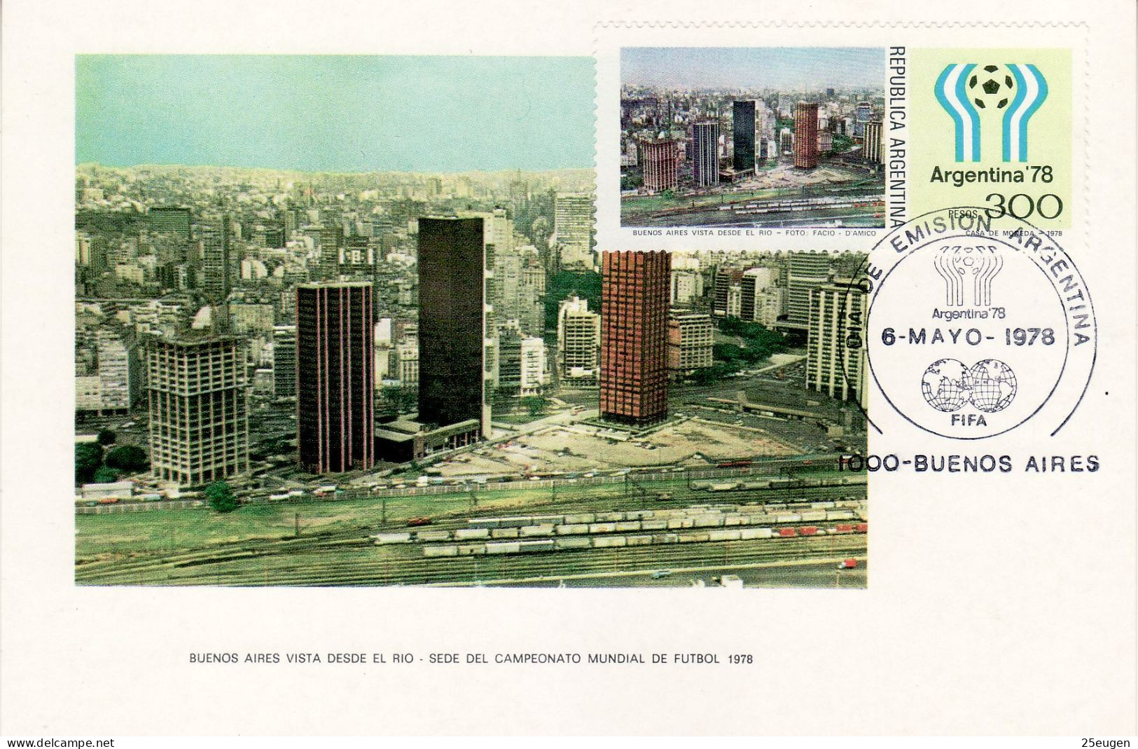 ARGENTINA 1978 COMMEMORATIVE MAXICARD BUENOS AIRES - 1978 – Argentine