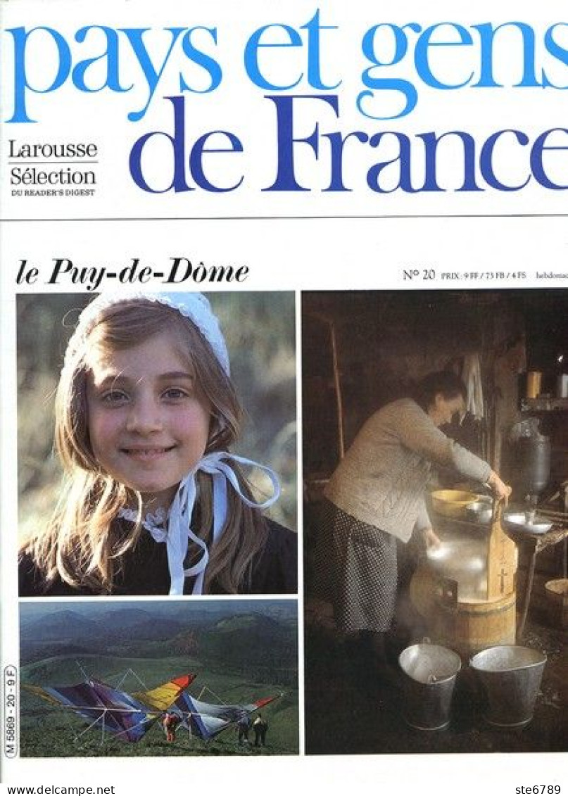 Le Puy De Dome Département 63 Région  Auvergne  Volcans Lacs Et Paturages PAYS ET GENS DE FRANCE N° 20 - Geography