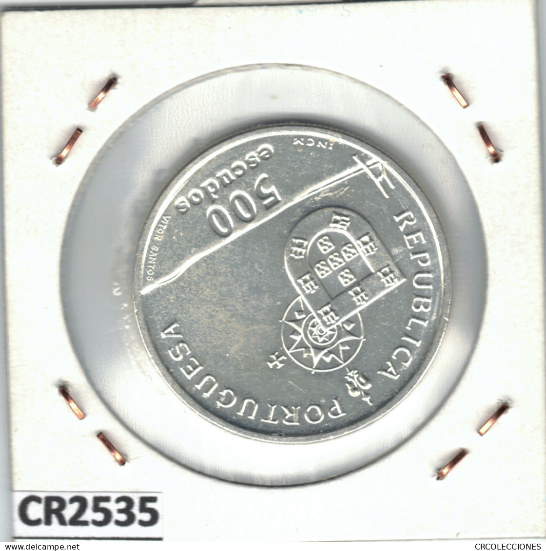 CR2535 MONEDA  500 ESCUDOS REPUBLICA DE PORTUGAL PLATA 1998 - Andere - Europa