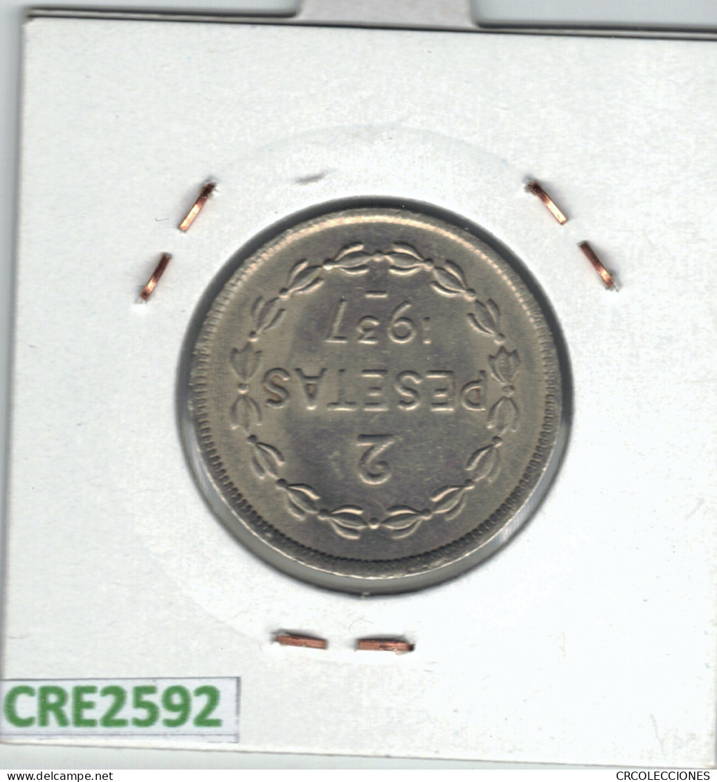 CRE2592 MONEDA 2 PTAS GUERRA CIVIL GOBIERNO DE EUZKADI NIQUEL 1937 - Andere & Zonder Classificatie