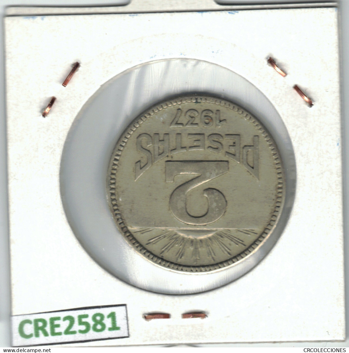 CRE2581 MONEDA 2 PTAS GUERRA CIVIL CONSEJO DE ASTURIAS Y LEON 1937 - Andere & Zonder Classificatie