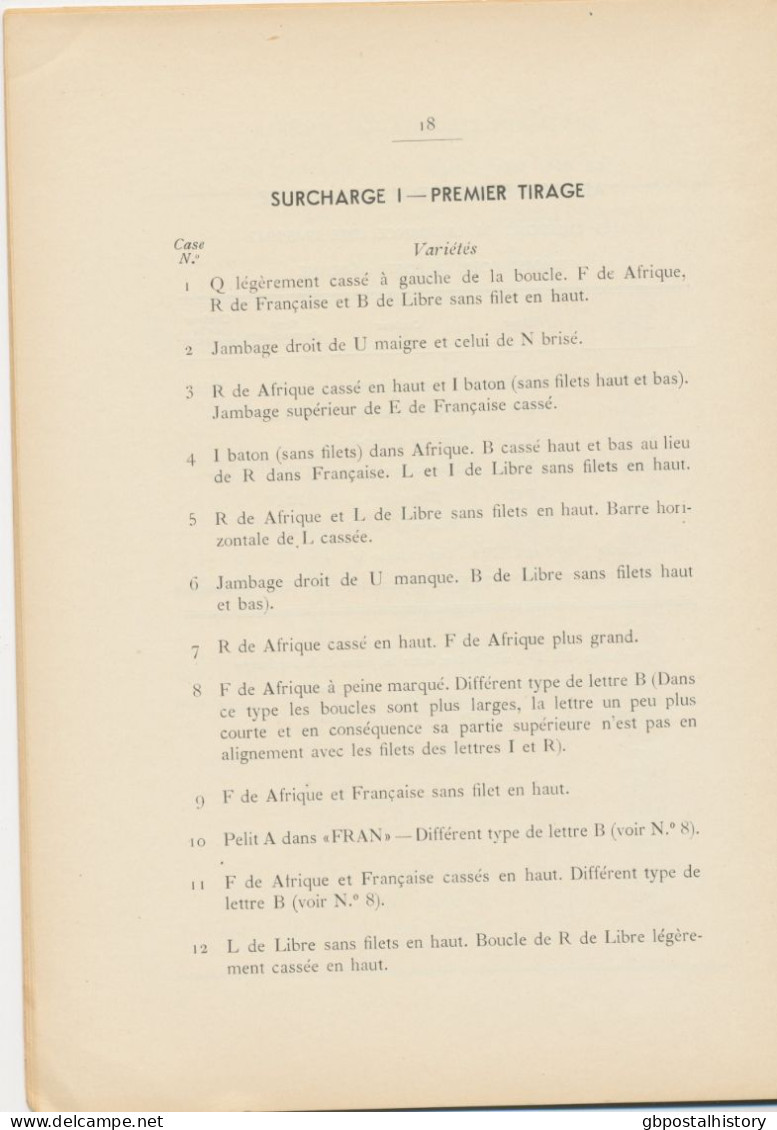 Afrique Equatoriale Francaise - Les Surcharges Locales 1940/1942. S/B 1944, Louis Corbelli, 35 Pages, Good Condition, - Handbücher