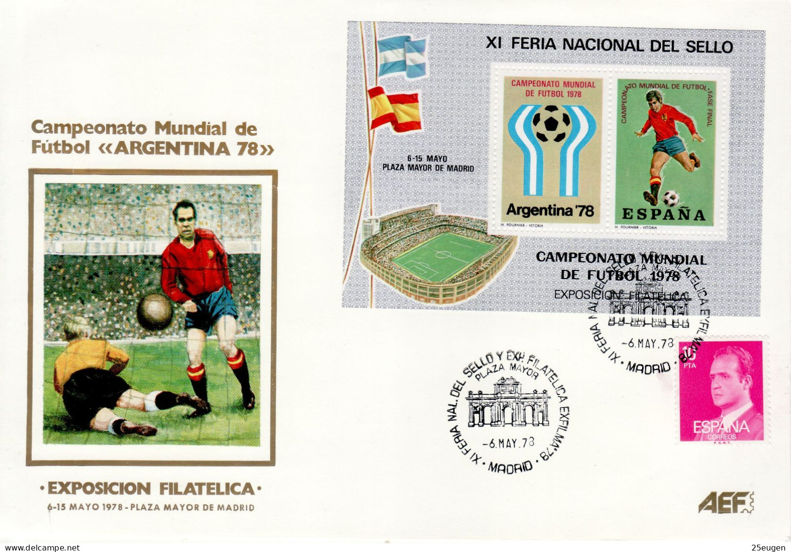 ITALY 1978 COMMEMORATIVE COVER STAMPS EXHIBITION MADRID - 1978 – Argentine