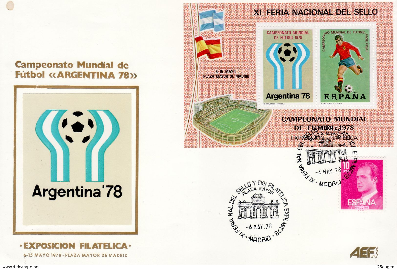 ITALY 1978 COMMEMORATIVE COVER STAMPS EXHIBITION MADRID - 1978 – Argentine