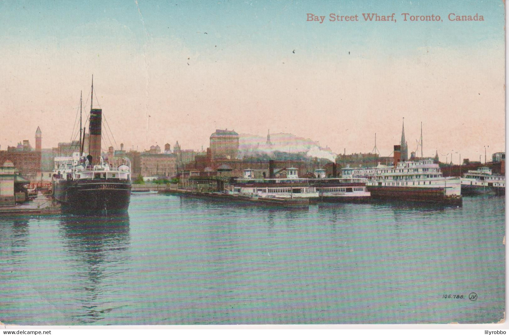 CANADA - Bay Street Wharf TORONTO - Very Good Shipping View Etc 1910 - Toronto