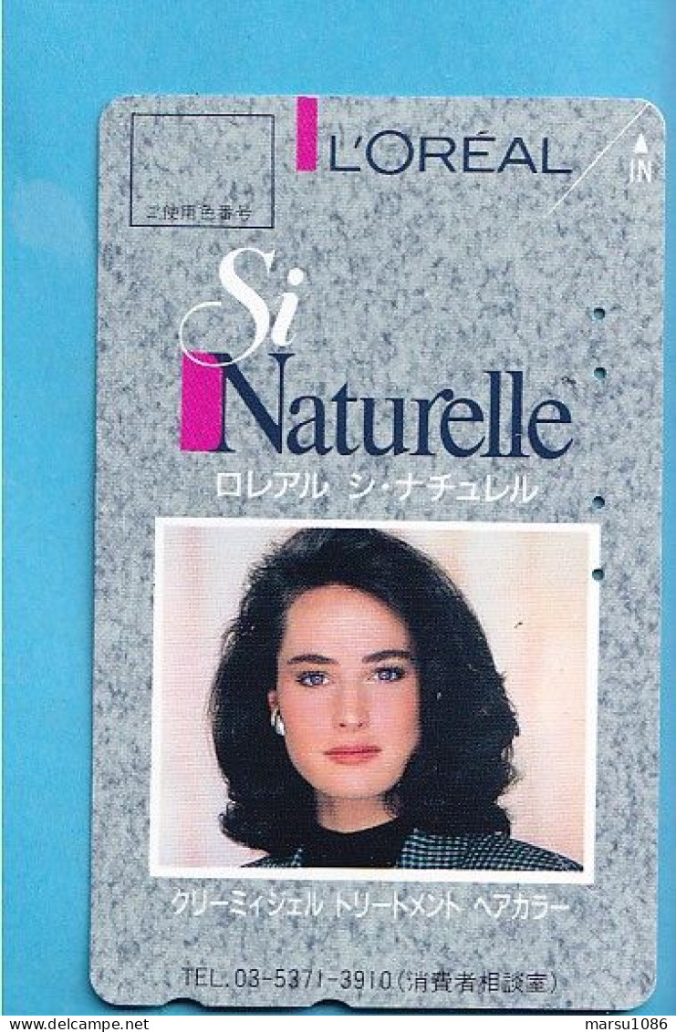 Japan Telefonkarte Japon Télécarte Phonecard -  Girl Frau Women Femme Loreal Si Naturelle - Publicidad