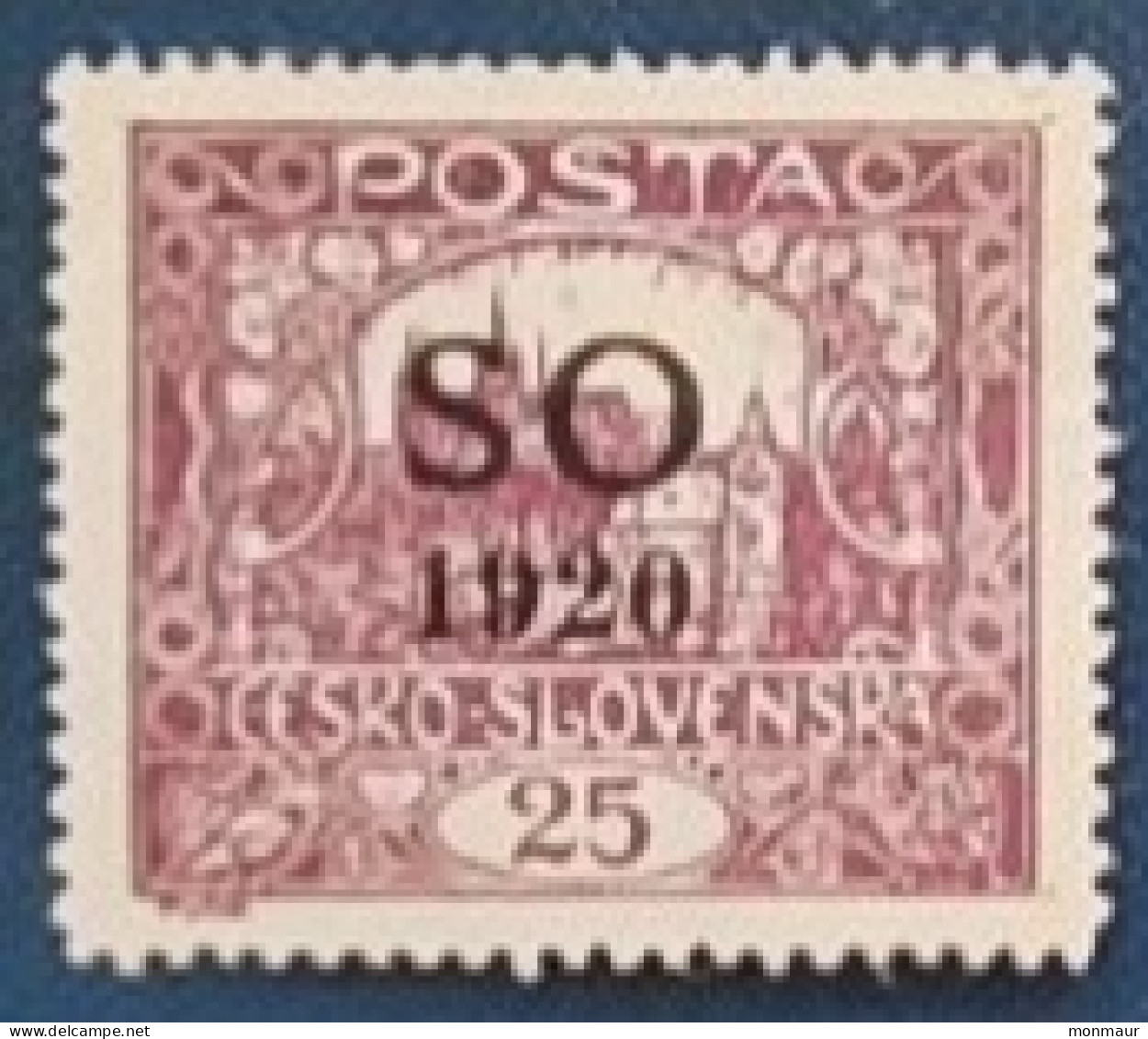 CECOSLOVACCHIA 1918  HRADCANY   SO 1920 25 H - Usados