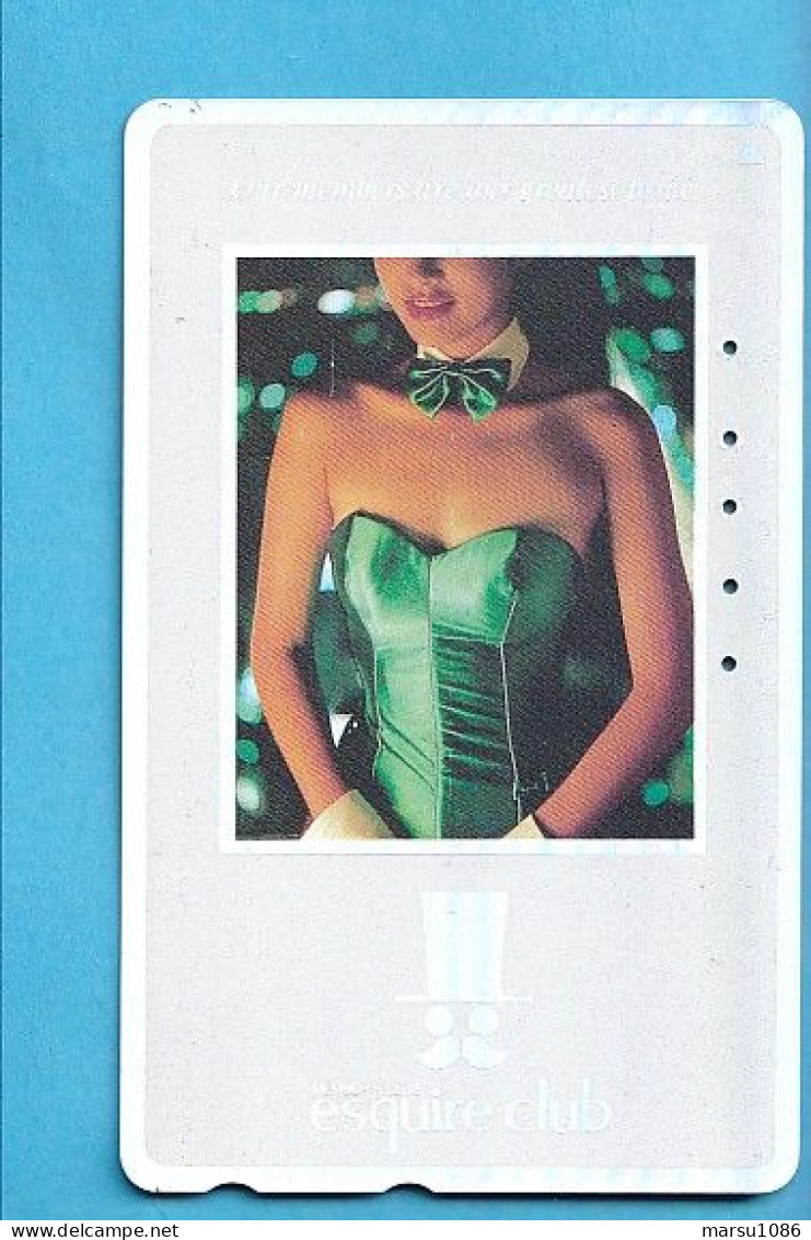Japan Telefonkarte Japon Télécarte Phonecard -  Girl Frau Women Femme Esquire Club  Silber - Personen