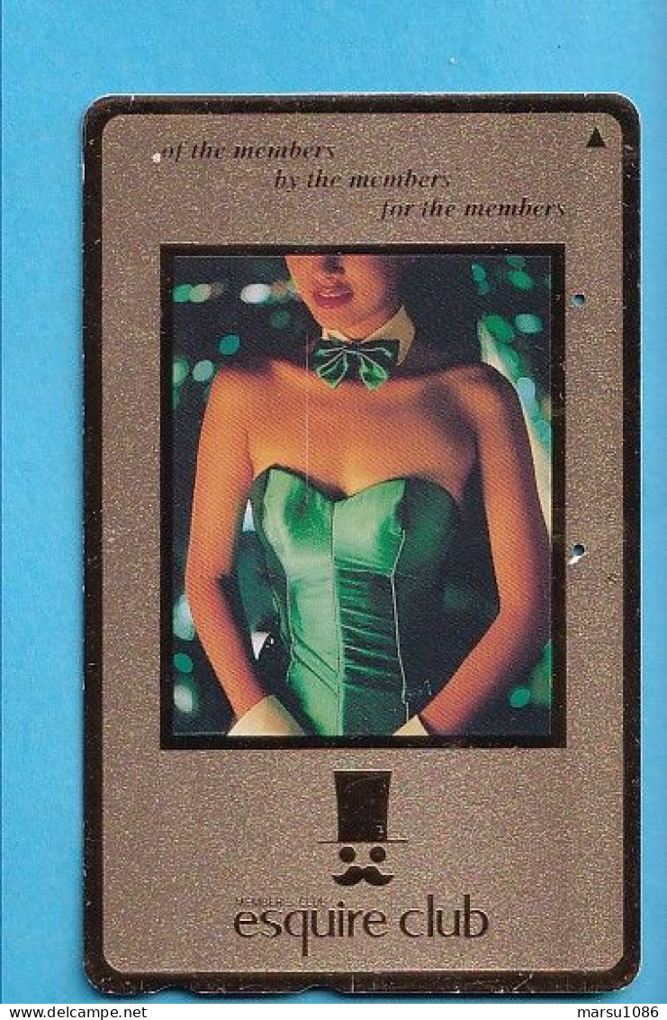 Japan Telefonkarte Japon Télécarte Phonecard -  Girl Frau Women Femme Esquire Club  Gold - Personnages