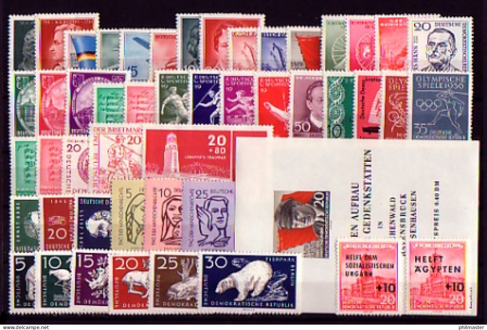 510-558 DDR-Jahrgang 1956 Komplett, Postfrisch ** / MNH - Colecciones Anuales