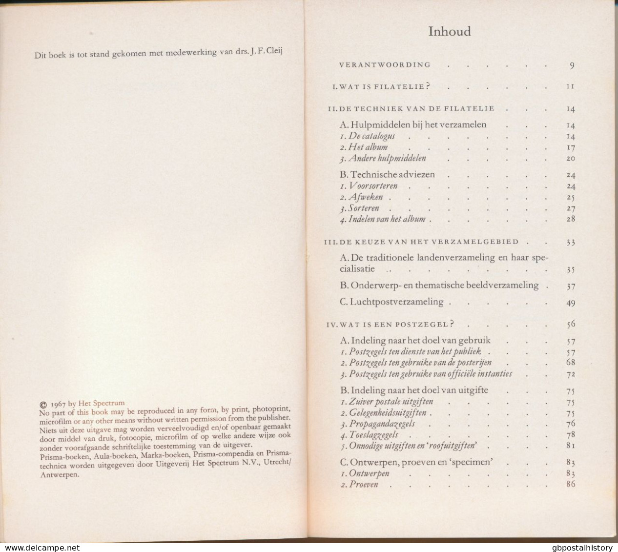 Prisma Postzegelgids. S/B By Mr. H.J. Bernsen, 1967, 224 Pages In Dutch Language, ALL ABOUT COLLECTING STAMPS, Very Inte - Philatélie Et Histoire Postale