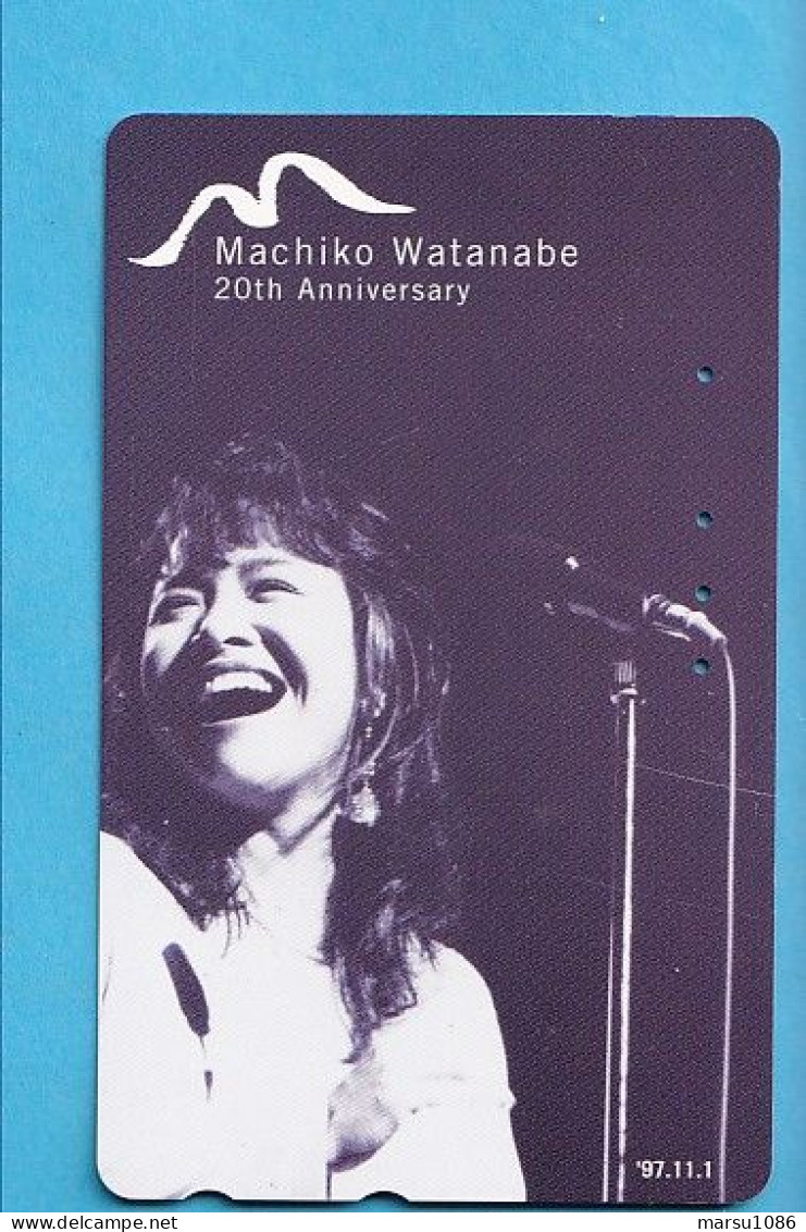 Japan Telefonkarte Japon Télécarte Phonecard -  Girl Frau Women Femme Machiko Watanabe - Musique