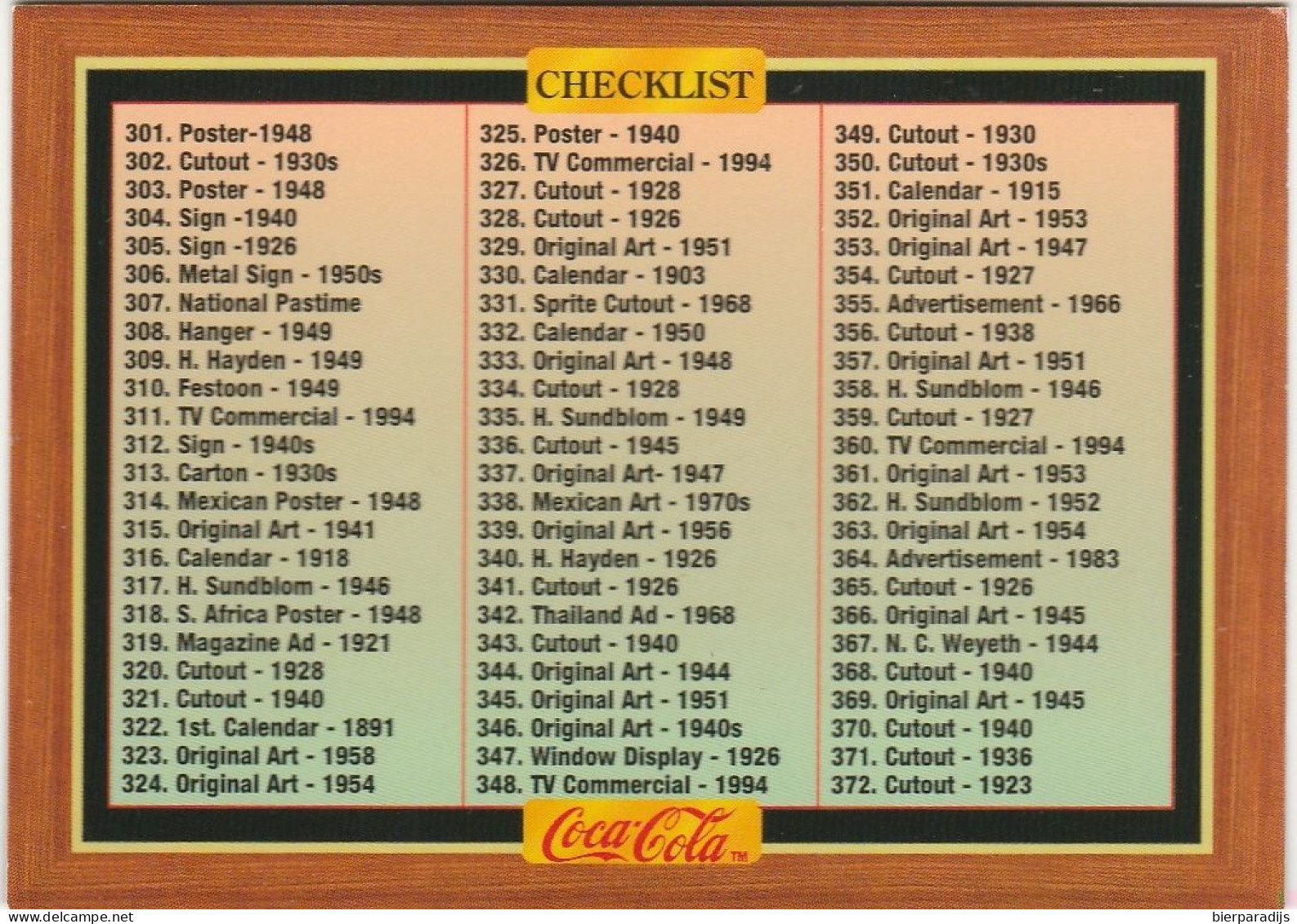 Coca-cola Trading Cards Verzamelkaarten Serie 4 Compleet Complete 100 Different Cards - Altri & Non Classificati