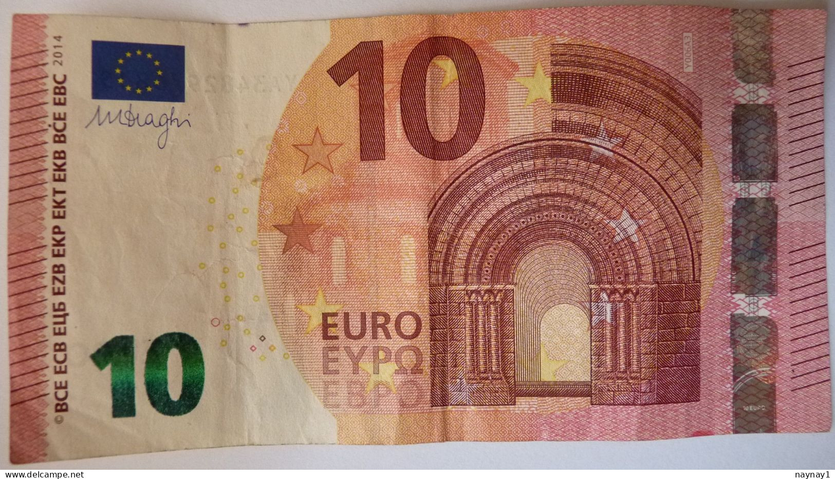 10 Chiffres Différents N° YA 3482976815 Billet 10 € Draghi Numéro Rare No Radar Y006 / YA - 10 Euro