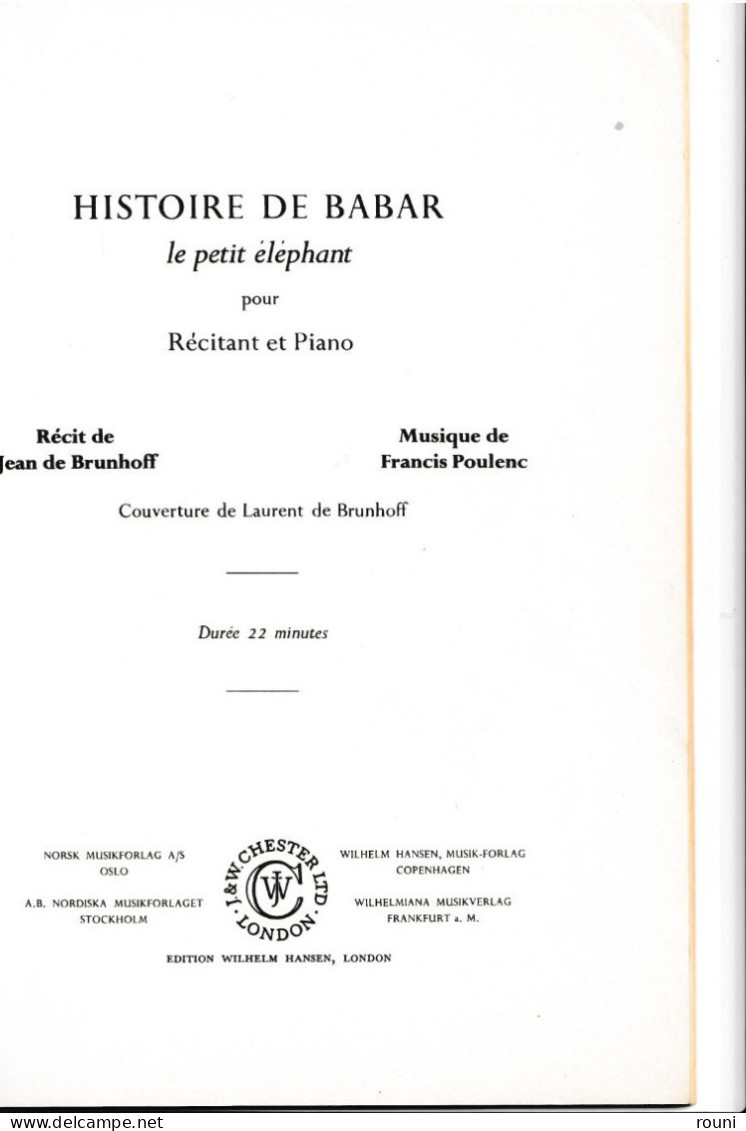 L'HISTOIRE DE BABAR - Le Petit éléphant - Opera