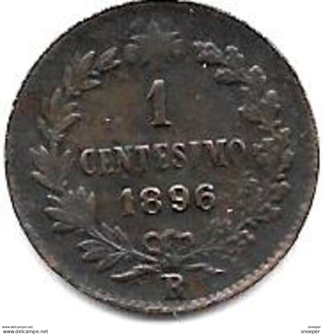 * Italy 1 Centesimo 1896  Km 29  Xf !!!!! Catalog Val 30,00$ - 1878-1900 : Umberto I