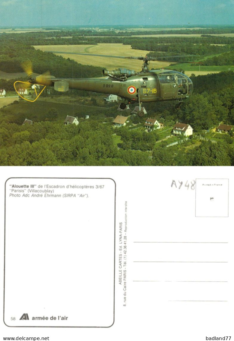 HELICOPTERE - Sud Aviation Alouette III - Escadron 3/67 Parisis - Hélicoptères