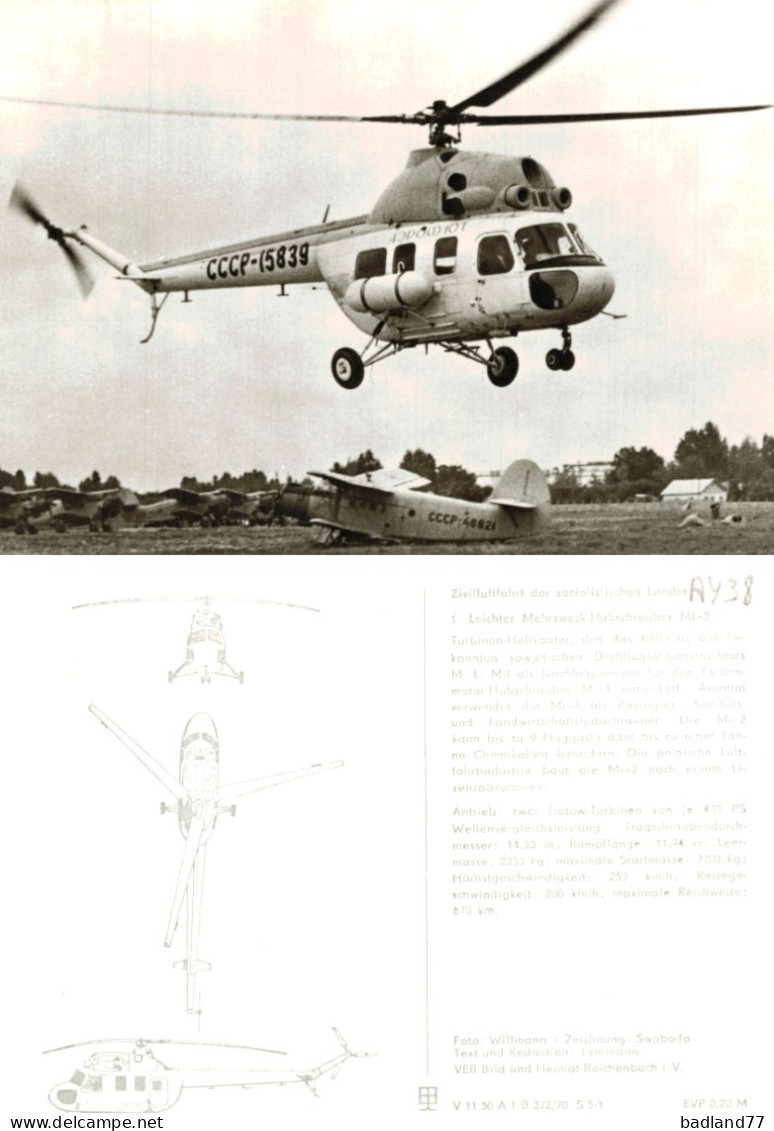 HELICOPTERE - Mil MI-2 -  Zivilluftfahrt Des Sozialistlischen Länder - Helicopters
