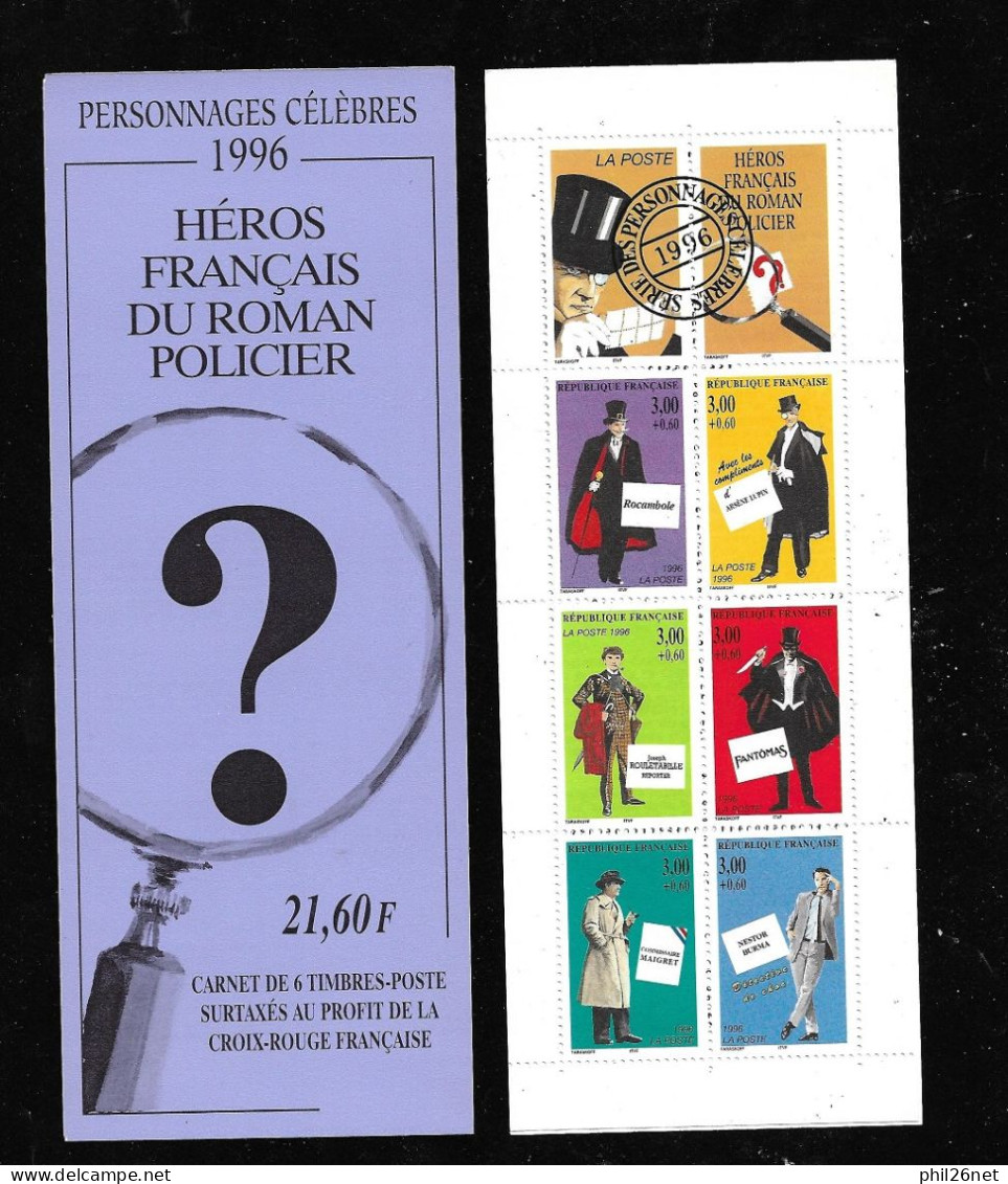 Carnet BC 3031 Personnages Héros Roman Policier  Neufs * *   TB Jamais Plié  Voir Scans Soldé= Prix De La Poste En 1996 - Personaggi