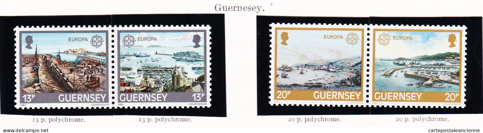 28268 / CEPT EUROPA 1983 GUERNSEY Guernesey 2 Paires Yvert-Tellier N° 267 / 270  MICHEL N° 265 / 268  ** MNH C.E.P.T - 1983