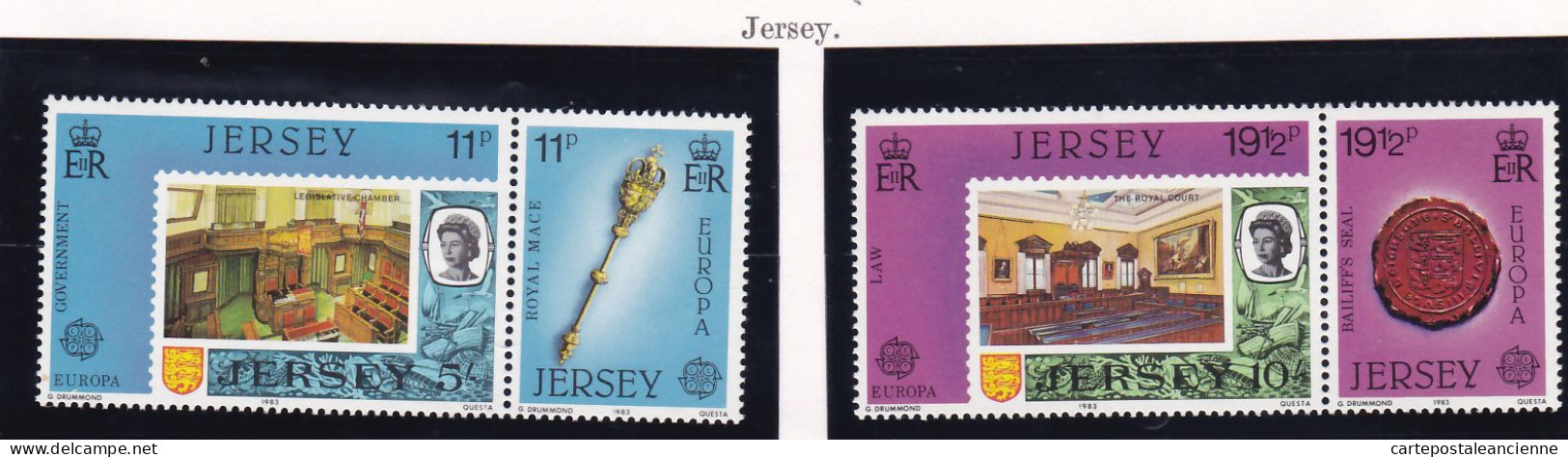 28254 / CEPT EUROPA 1983 JERSEY Yvert-Tellier N° 293 à 296 Michel N° 299 à 302  ** MNH C.E.P.T - 1983