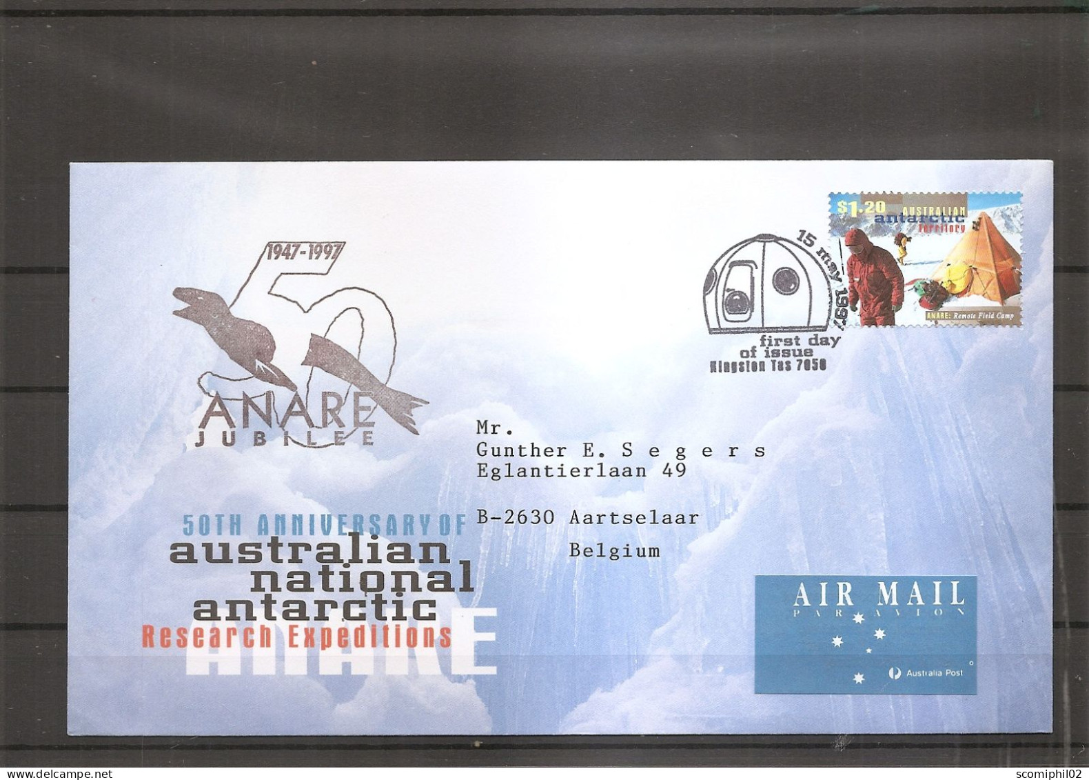 AAT ( Lettre Par Avion De 1997 De Kingston Tas Vers La Belgique à Voir) - Covers & Documents