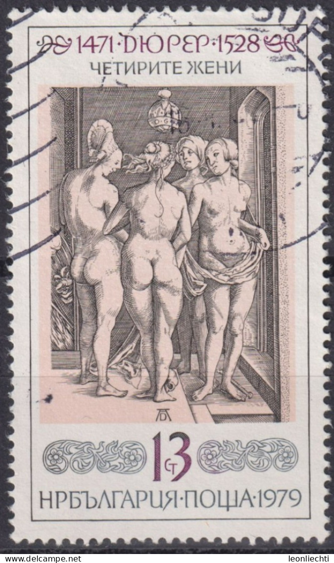 1979 Bulgarien ° Mi:BG 2784, Sn:BG 2589, Yt:BG 2467, A. Dürer - "Four Witches", 1497 - Oblitérés